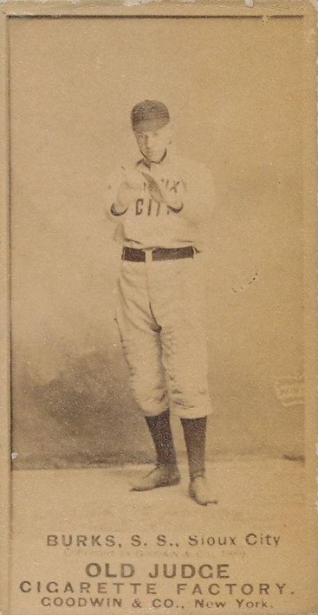 1887 Old Judge Burks, S.S., Sioux City #54-1a Baseball Card