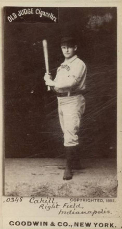 1887 Old Judge Cahill, Right Field, Indianapolis #61-2b Baseball Card