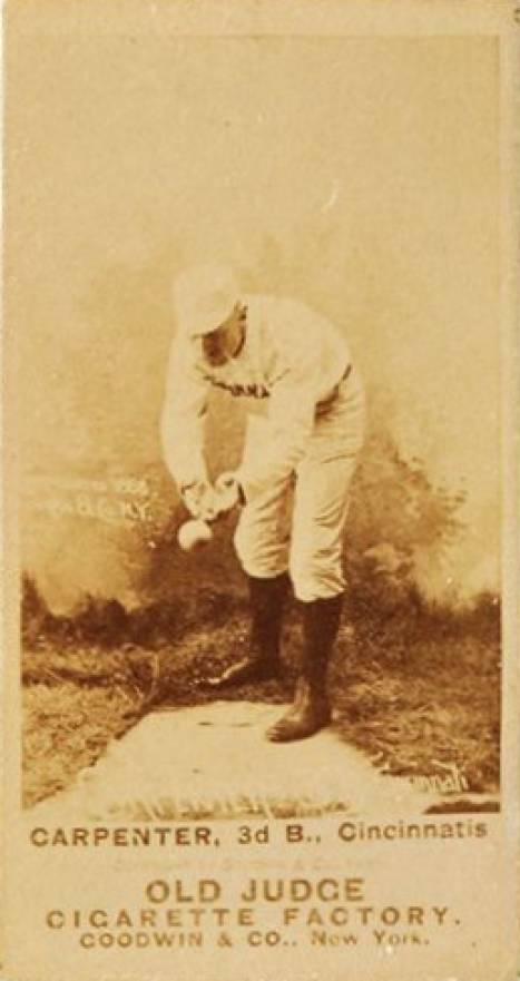 1887 Old Judge Carpenter, 3d B., Cincinnatis #66-3b Baseball Card