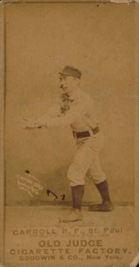 1887 Old Judge Carroll, R.F., St. Paul #68-6a Baseball Card