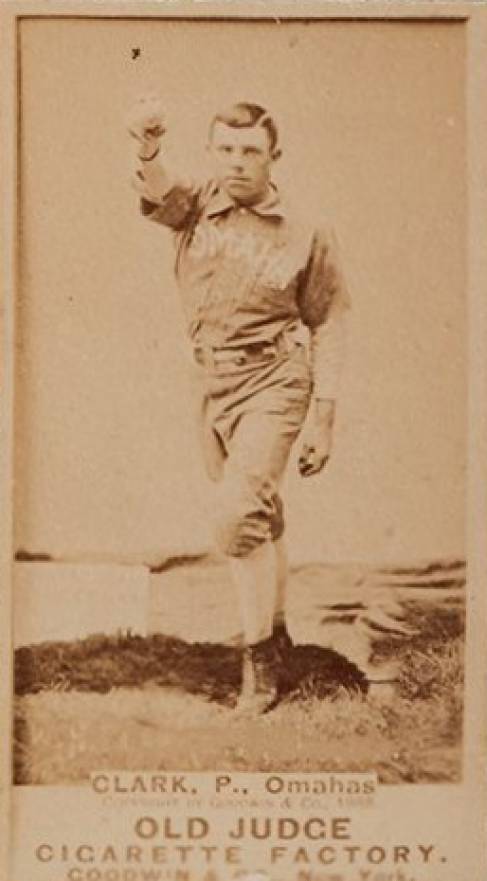 1887 Old Judge Clark, P., Omahas #77-9a Baseball Card