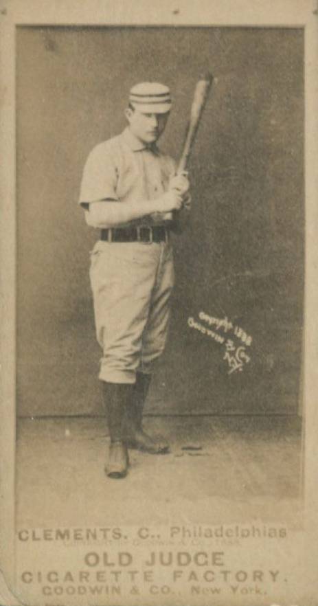 1887 Old Judge Clements, C., Philadelphias #79-3c Baseball Card