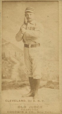 1887 Old Judge Cleveland, 3d B. N.Y. #80-4a Baseball Card