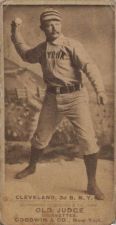 1887 Old Judge Cleveland, 3d B. N.Y. #80-6a Baseball Card
