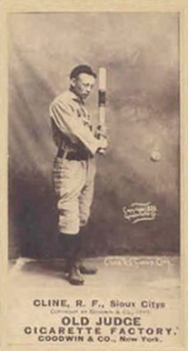1887 Old Judge Cline, R.F., Sioux Citys #81-4a Baseball Card