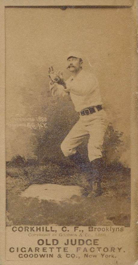 1887 Old Judge Corkhill, C.F., Brooklyns #95-2b Baseball Card