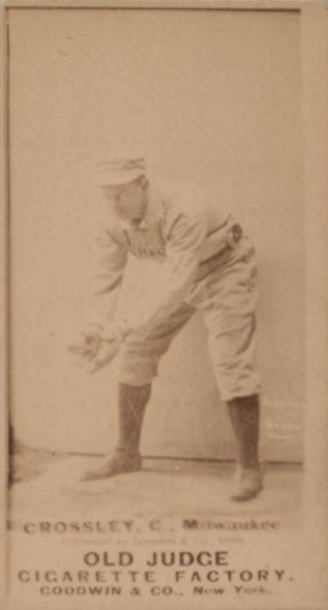 1887 Old Judge Crossley, C., Milwaukee #101-1a Baseball Card