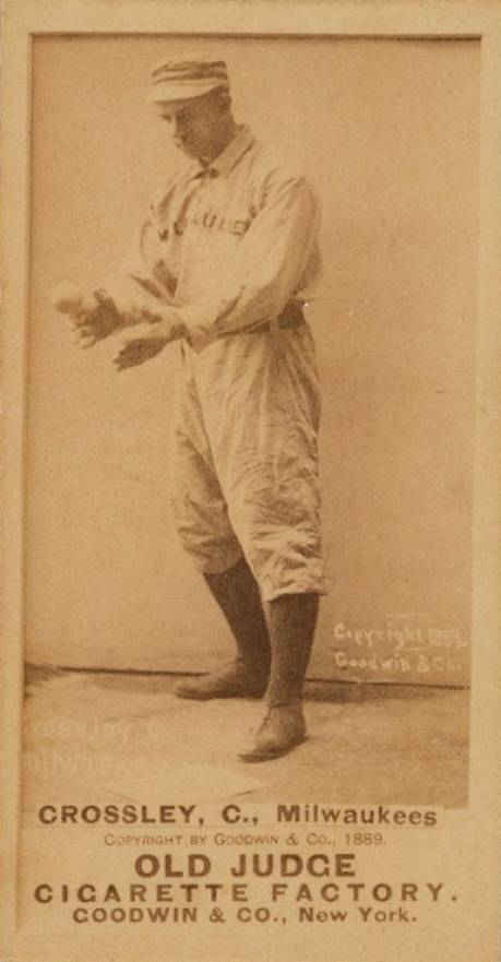 1887 Old Judge Crossley, C., Milwaukees #101-2a Baseball Card