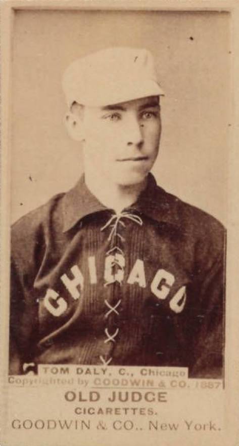 1887 Old Judge Tom Daly, C., Chicago #114-1b Baseball Card