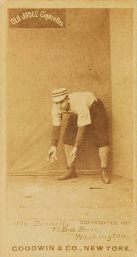 1887 Old Judge Donnelly, Third Base, Washington #129-3b Baseball Card