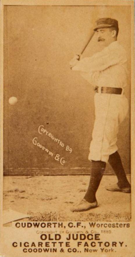 1887 Old Judge Cudworth, C.F., Worcesters #104-4a Baseball Card