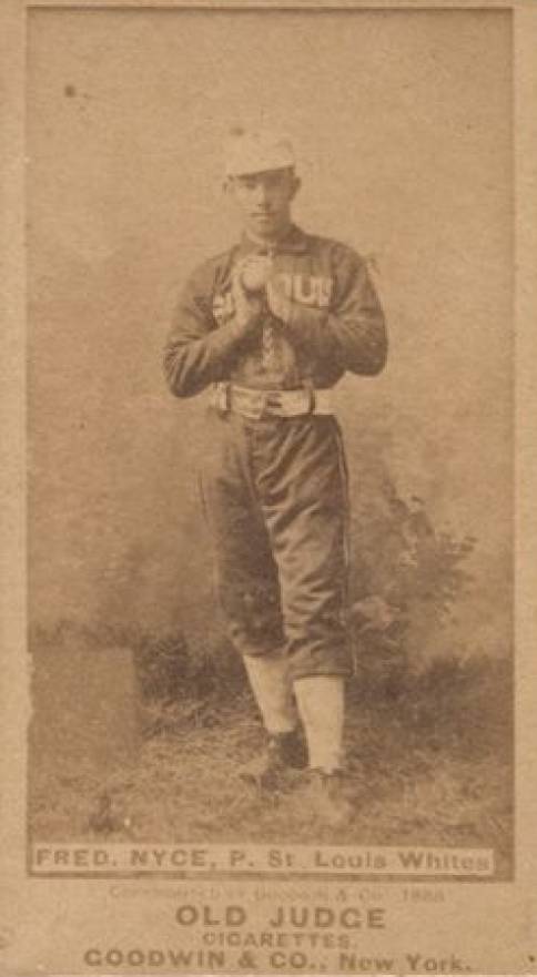 1887 Old Judge Fred. Nyce, P. St. Louis Whites #347-4a Baseball Card