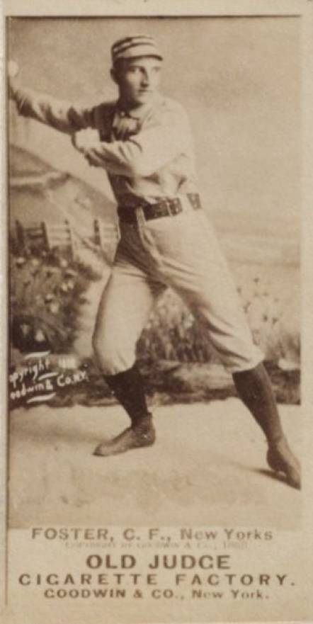 1887 Old Judge Foster, C.F. New Yorks #168-7b Baseball Card