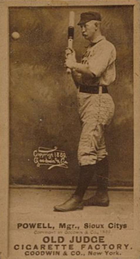 1887 Old Judge Powell, Mgr., Sioux Citys #373-2a Baseball Card