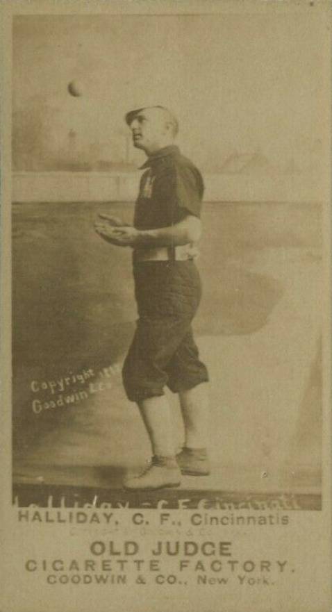 1887 Old Judge Halliday, C.F., Cincinnatis #231-6a Baseball Card