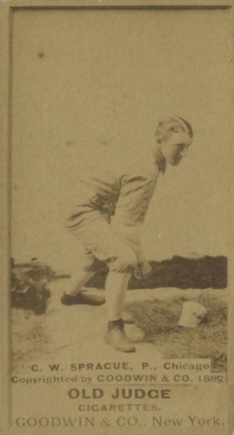 1887 Old Judge C.W. Sprague, P., Chicago #433-7b Baseball Card