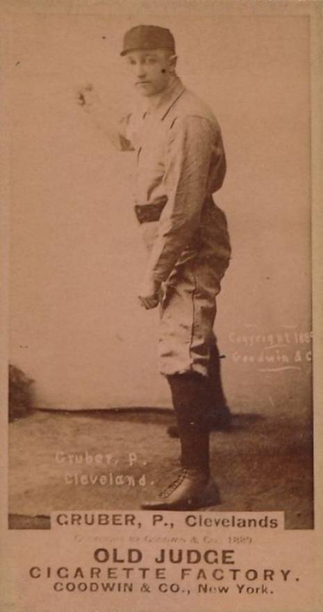 1887 Old Judge Gruber, P., Clevelands #202-3a Baseball Card