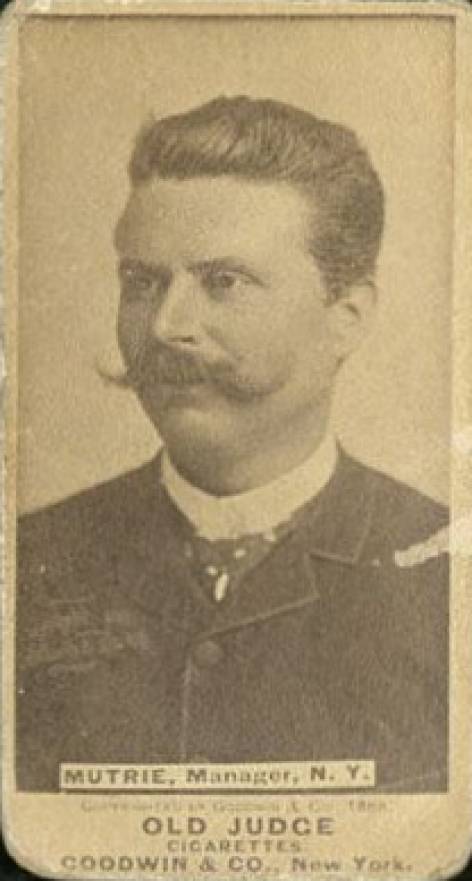 1887 Old Judge Mutrie, Manager, N.Y. #336-1a Baseball Card
