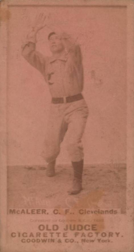 1887 Old Judge McAleer, C.F., Clevelands #300-4a Baseball Card