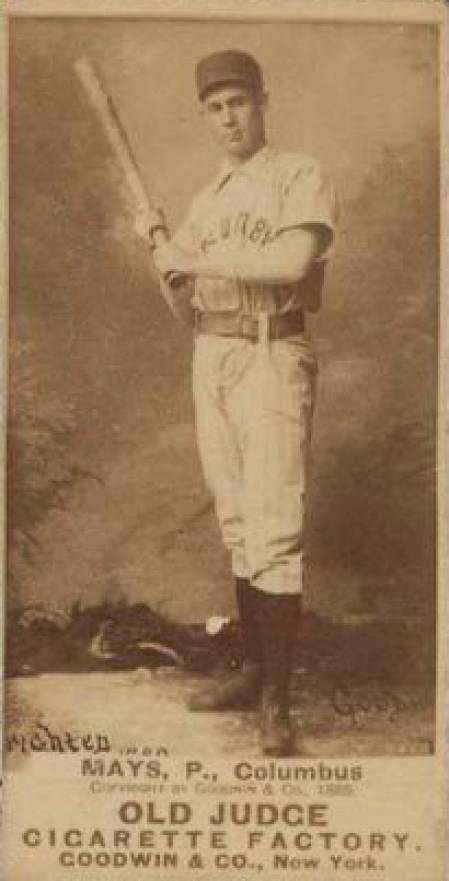 1887 Old Judge Mays, P., Columbus #299-5a Baseball Card