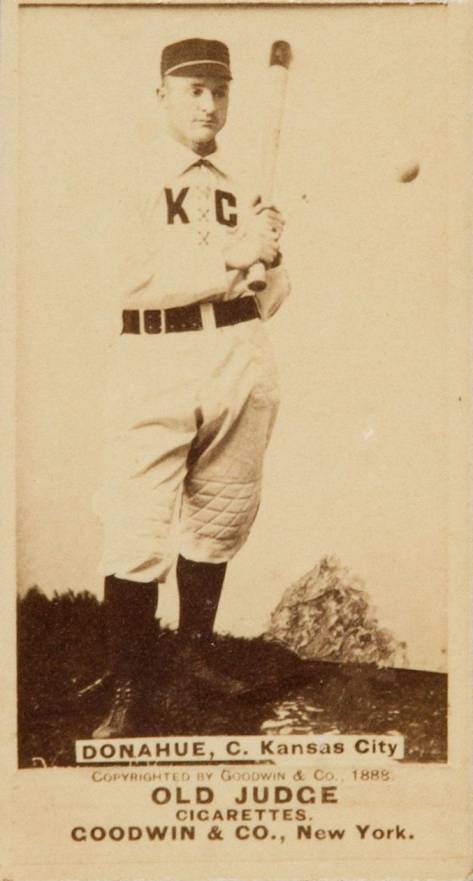 1887 Old Judge Donohue, C., Kansas City #128-3a Baseball Card