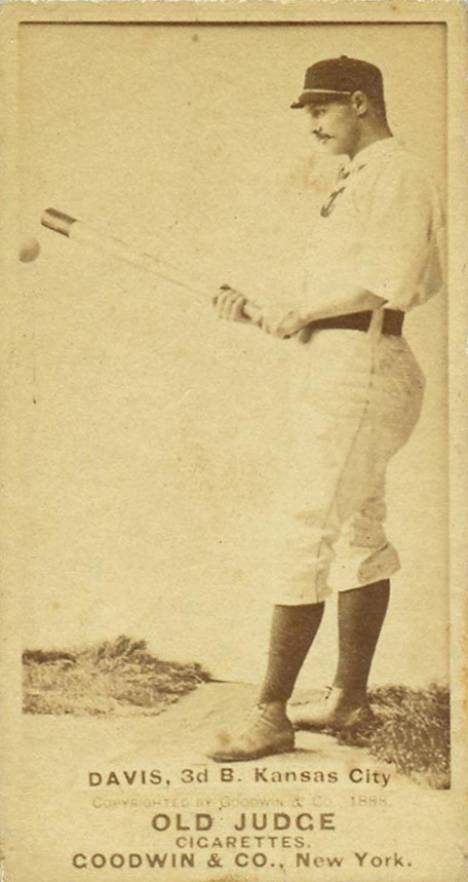 1887 Old Judge Davis, 3d B., Kansas City #119-7a Baseball Card