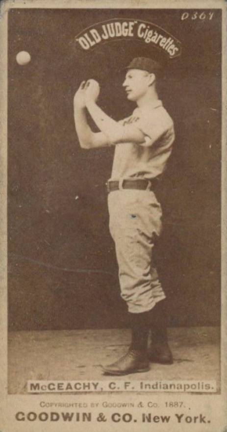 1887 Old Judge McGeachy, C.F., Indianapolis #310-3b Baseball Card