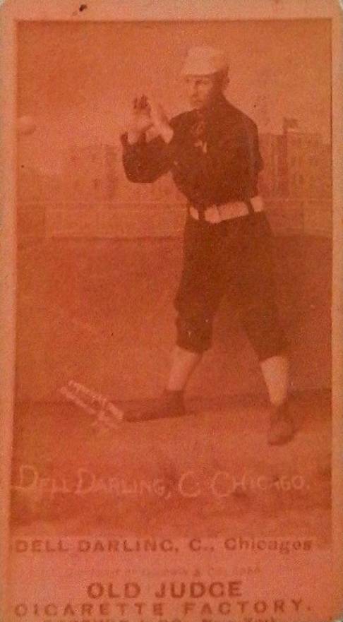 1887 Old Judge Dell Darling, C., Chicagos #117-3b Baseball Card