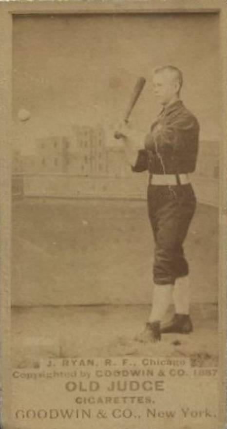 1887 Old Judge J. Ryan, R.F., Chicago. #396-6b Baseball Card