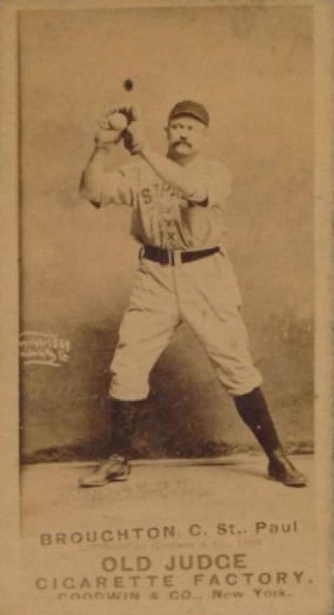 1887 Old Judge Broughton, C., St. Paul #42-4b Baseball Card