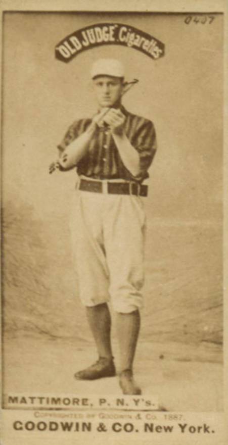 1887 Old Judge Mattimore, P. N.Y's #297-4a Baseball Card