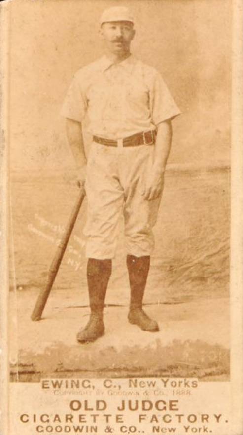 1887 Old Judge Ewing, C., New Yorks #149-8b Baseball Card