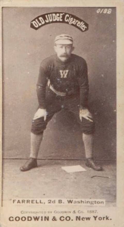 1887 Old Judge Farrell, 2nd B., Washington #154-5b Baseball Card