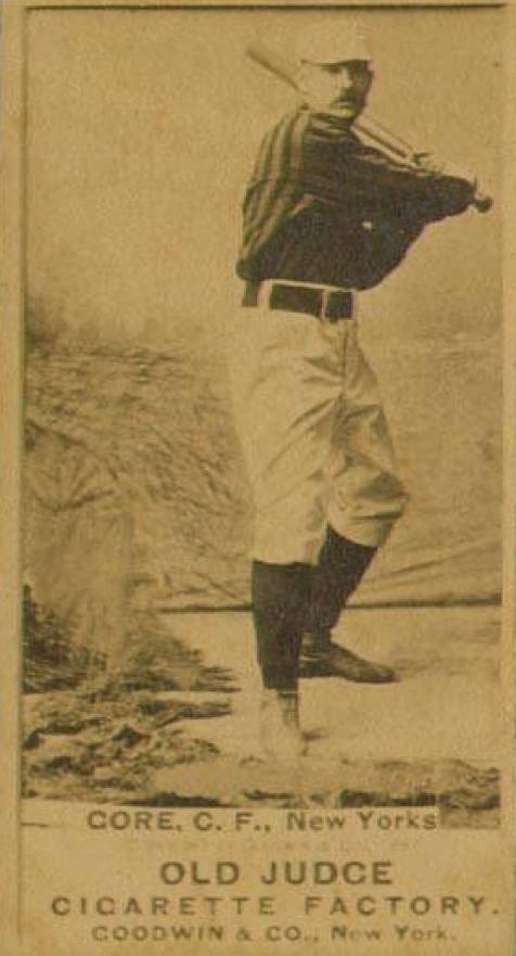 1887 Old Judge Gore, C.F., New Yorks #196-7b Baseball Card