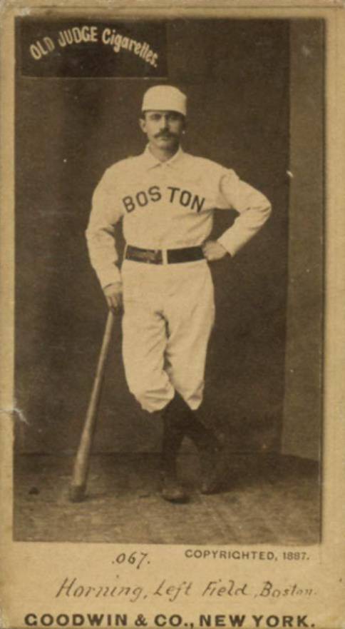 1887 Old Judge Hornung, Left Field, Boston #235-4b Baseball Card