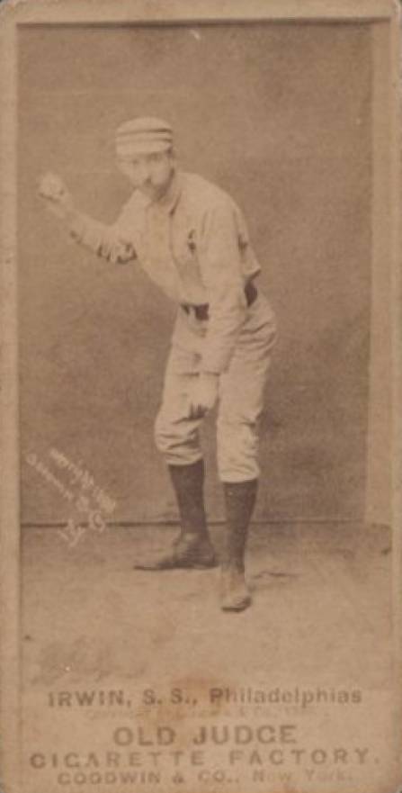 1887 Old Judge Irwin, S.S., Philadelphias #244-5b Baseball Card