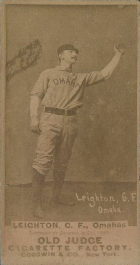 1887 Old Judge Leighton, C.F., Omahas #276-5a Baseball Card
