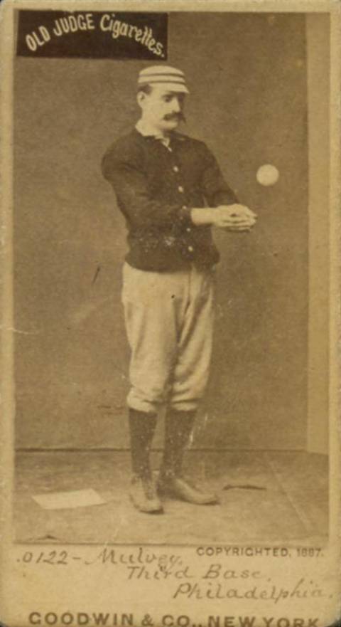 1887 Old Judge Mulvey, Third Base, Philadelphias #332-3b Baseball Card