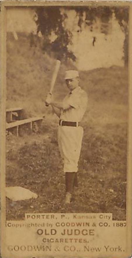 1887 Old Judge Porter, P., Kansas City #372-3b Baseball Card