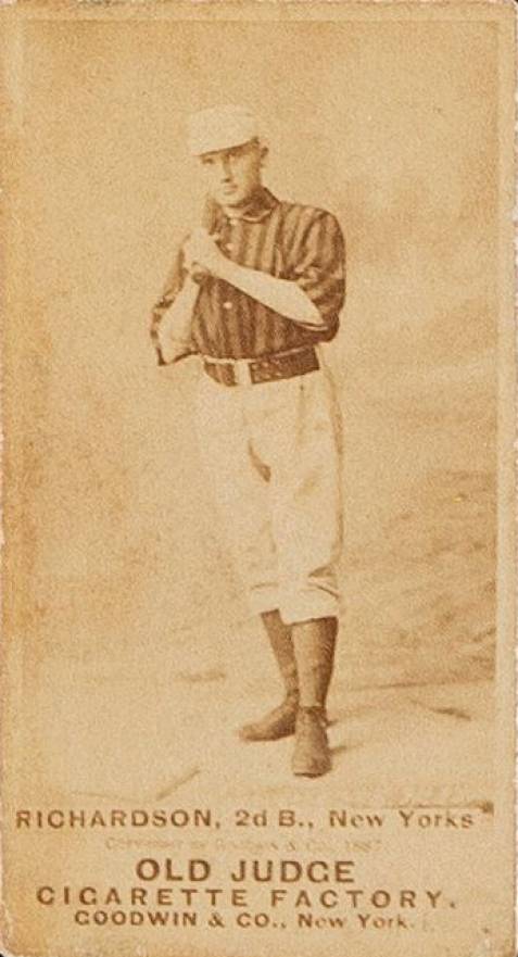 1887 Old Judge Richardson, 2d B., New Yorks #385-1b Baseball Card