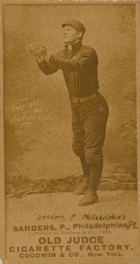 1887 Old Judge Sanders, P., Philadelphias (PL) #398-3c Baseball Card