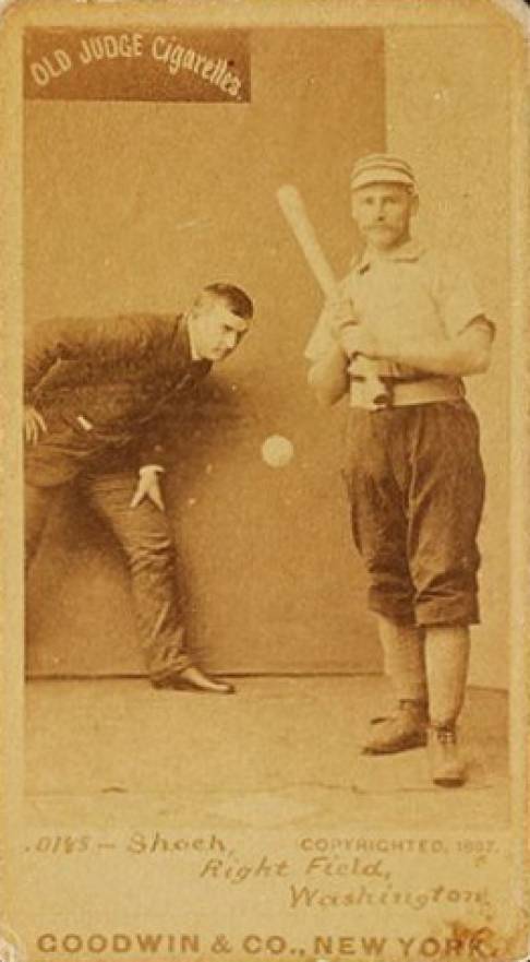 1887 Old Judge Shoch, Right Field, Washington #416-4b Baseball Card