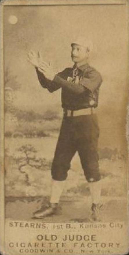 1887 Old Judge Stearns, 1st B., Kansas City #436-1b Baseball Card