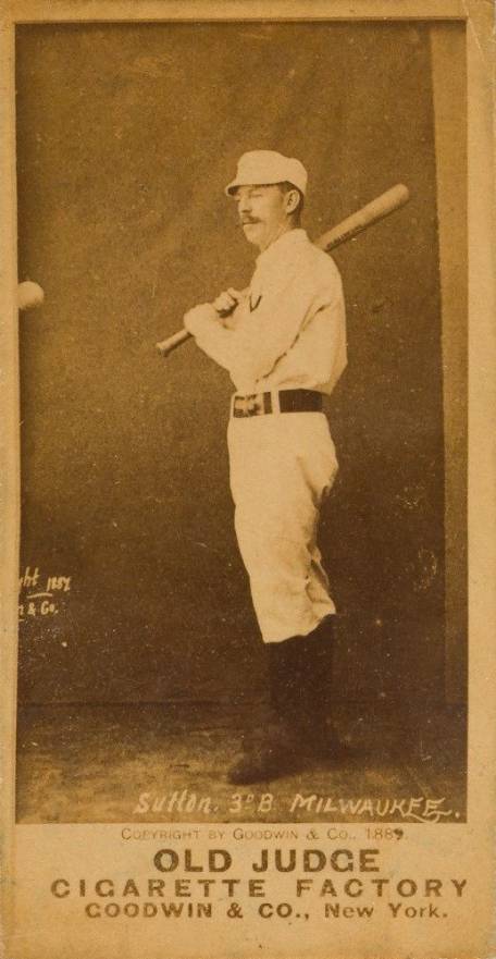 1887 Old Judge Sutton, 3d B Milwaukee. #448-7b Baseball Card