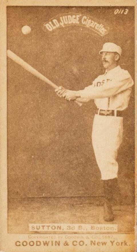 1887 Old Judge Sutton, 3d B., Boston. #448-4a Baseball Card