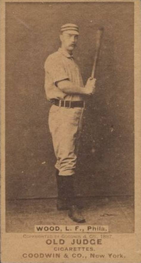 1887 Old Judge Wood, L.F., Phila. #508-1a Baseball Card
