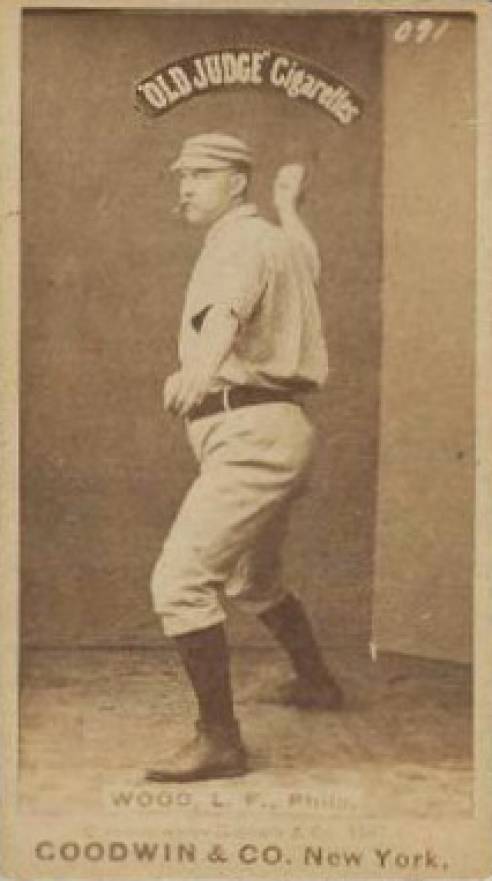1887 Old Judge Wood, L.F., Phila. #508-4a Baseball Card