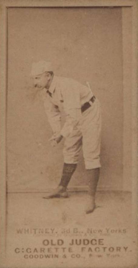 1887 Old Judge Whitney, 3d B., New Yorks #499-2c Baseball Card