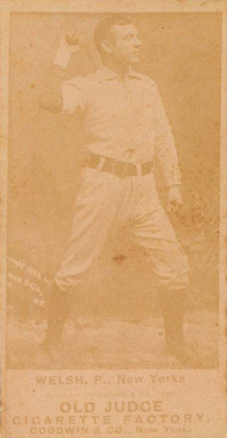 1887 Old Judge Welsh, P., New Yorks #486-1b Baseball Card