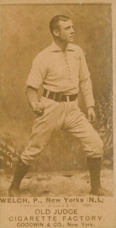 1887 Old Judge Welch, P., New Yorks (N.L.) #486-2b Baseball Card